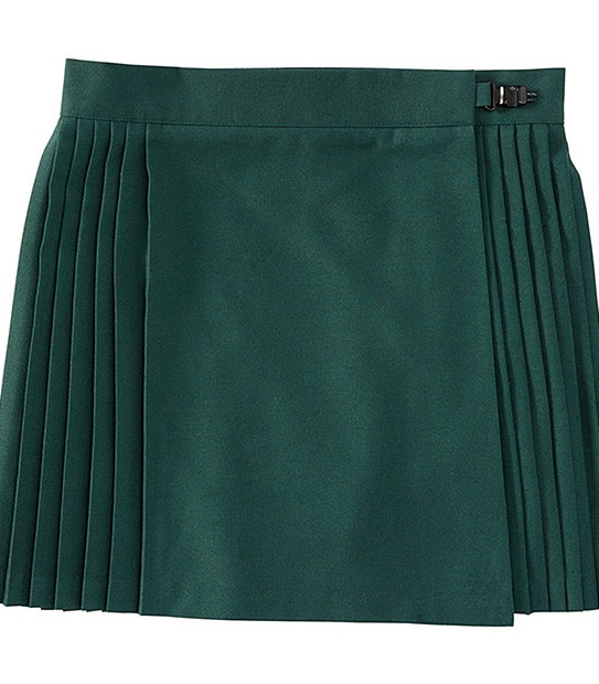 Girls' Pleated Netball Skirt - Bottle Green
