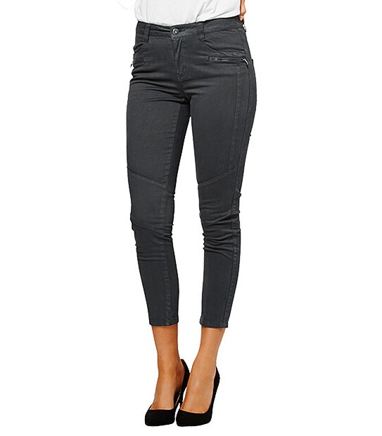 Skinny Panelled Jeans- Petrol