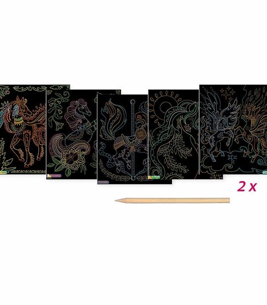 Sycomore Artissimo Horses & Unicorns Scratch Art Kit