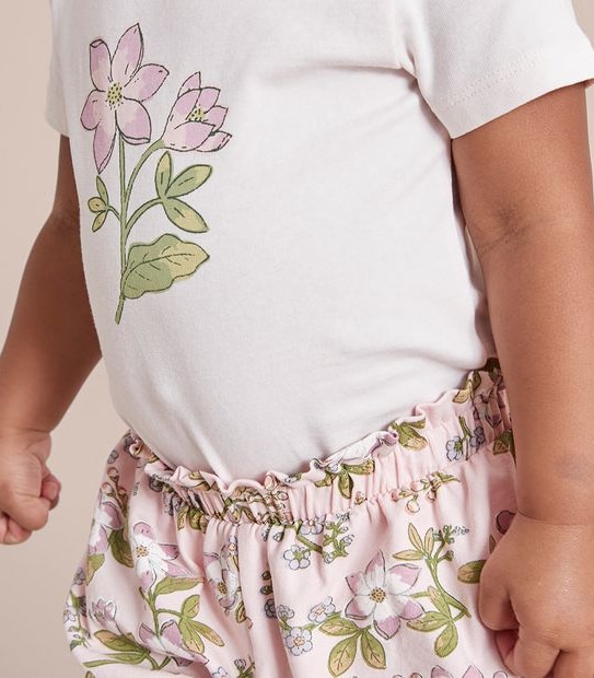 3 Piece Baby Organic Cotton Floral Set