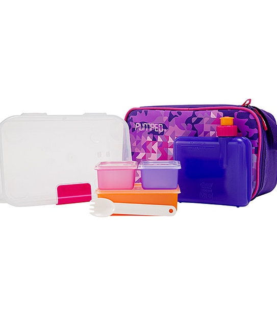 Decor 7 Piece Lunch Set with Insulated Bag - Purple