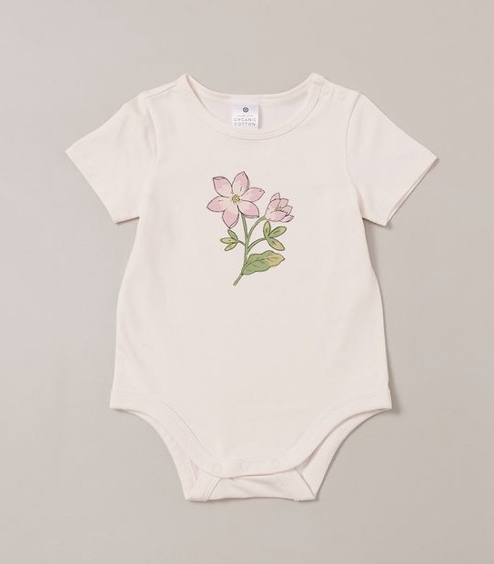 3 Piece Baby Organic Cotton Floral Set