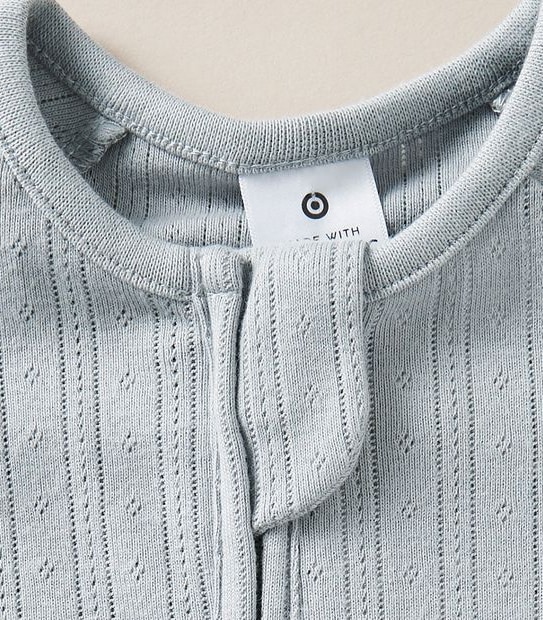 Baby Organic Cotton Pointelle Coverall