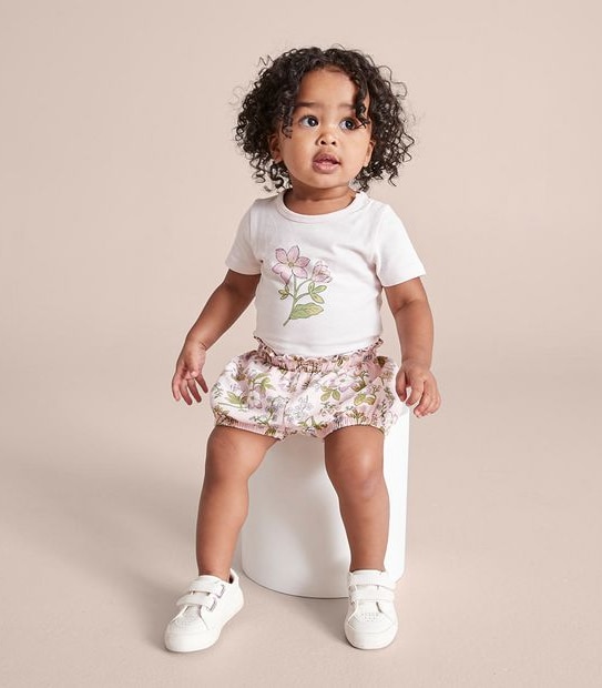 3 Piece Baby Organic Cotton Floral Set