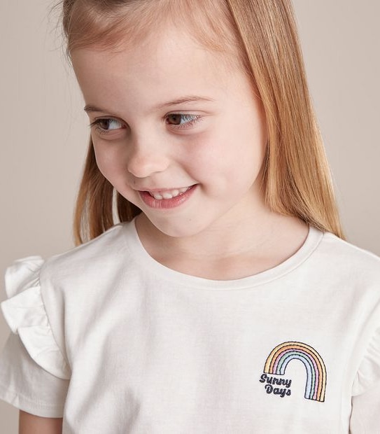 SE251624_03 SS EMBELISH TEE EMBROIDERED RANBOW CRM 4 of 5