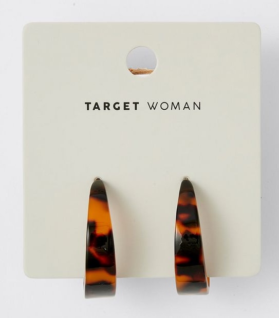 Medium Tortoise Shell Hoop Earrings