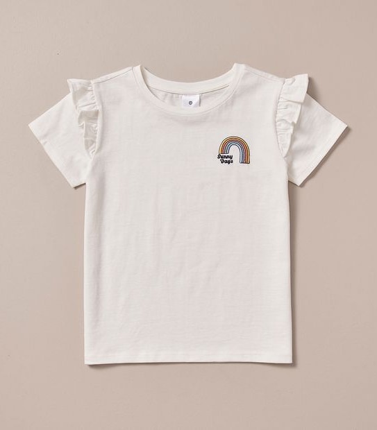 SE251624_03 SS EMBELISH TEE EMBROIDERED RANBOW CRM