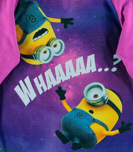 Minions Long Sleeve Galaxy Print T-Shirt 3 of 3