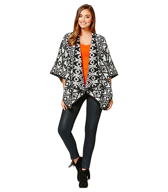 Poncho Black / White Target Australia