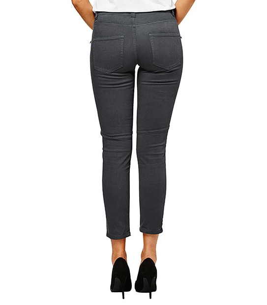 Skinny Panelled Jeans- Petrol