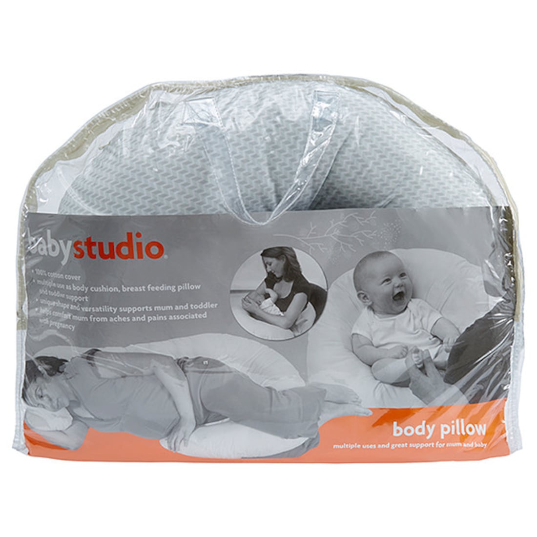 Baby Studio Body Pillow Chevron Grey Target Australia