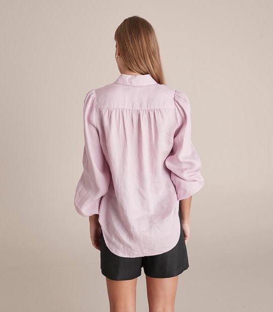 Preview European Linen Gathered Shirt