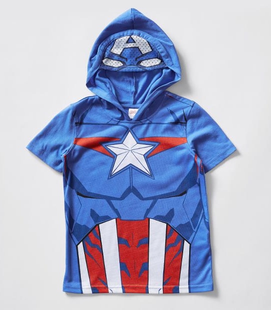 Captain America Short Sleeve Mask T-Shirt