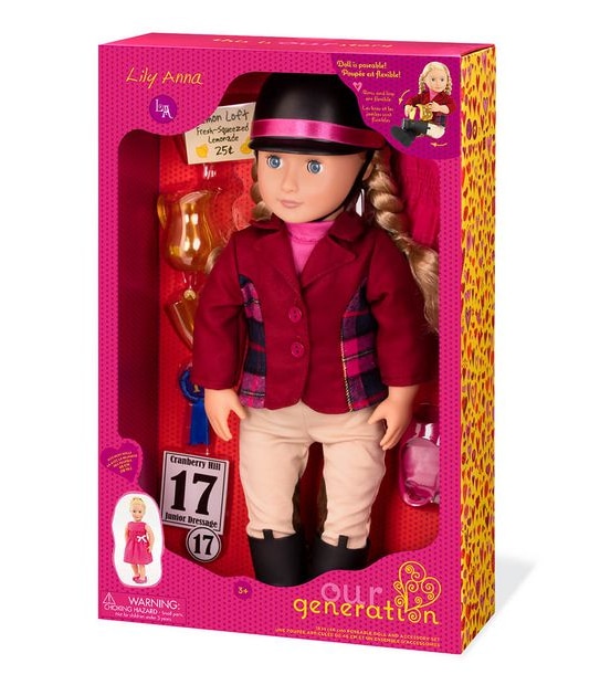 Our Generation Deluxe Lily Anna Doll – with Book