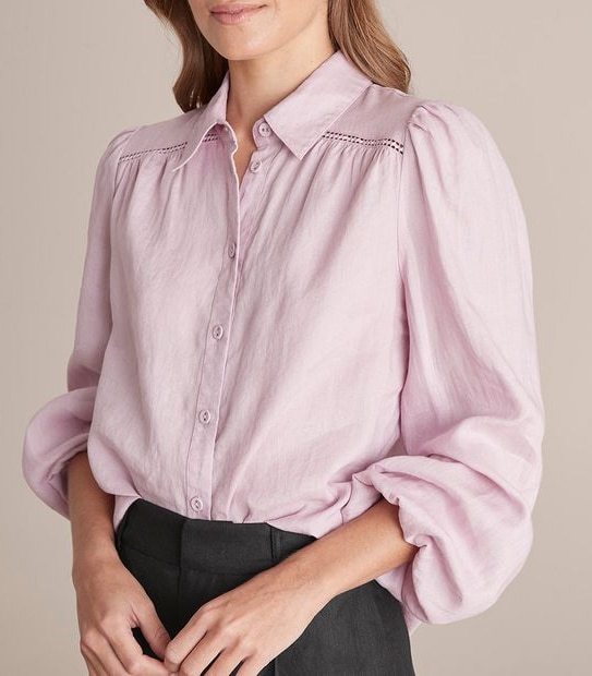 Preview European Linen Gathered Shirt