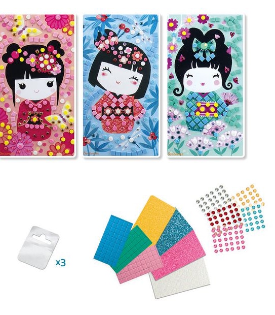 Sycomore Stick & Fun Kokeshi Mosaics