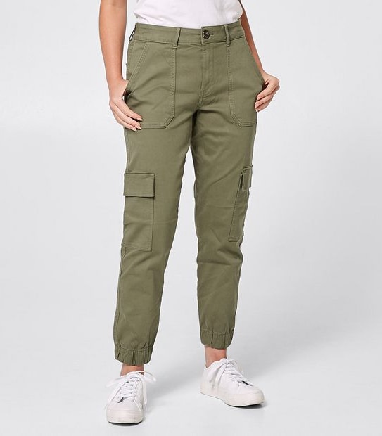 Utility Cargo Jogger Pants - Khaki Green