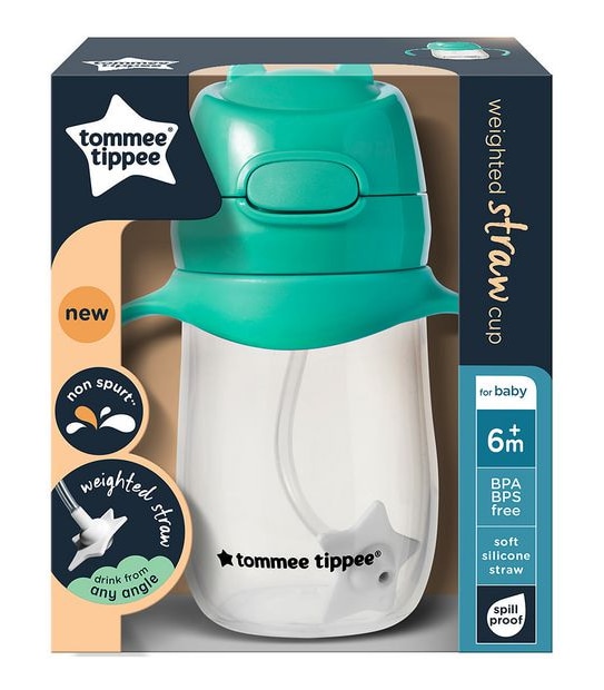 Tommee Tippee Weighted Straw Cup 240ml - Assorted*