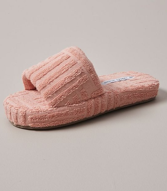 W KIMMI PEACH NECTAR TERRY POOL SLIDE  SIZE 6-11