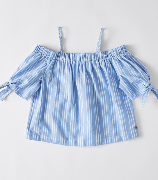 Piping Hot Cold Shoulder Top