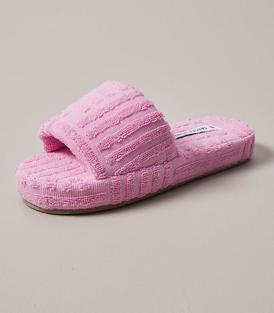 W KIMMI PRISM PINK TERRY POOL SLIDE  SIZE 6-11