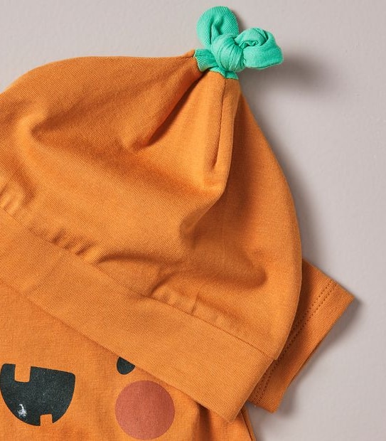 2 Piece Baby Organic Cotton Halloween Pumpkin Set