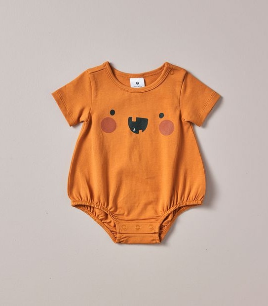 2 Piece Baby Organic Cotton Halloween Pumpkin Set