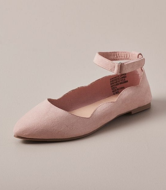 Senior Kids Curved Edge Ballet Flats