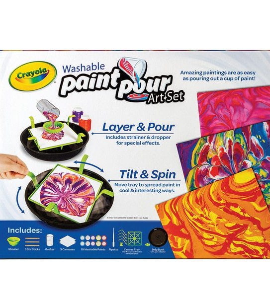 Crayola Washable Paint & Pour Art Set
