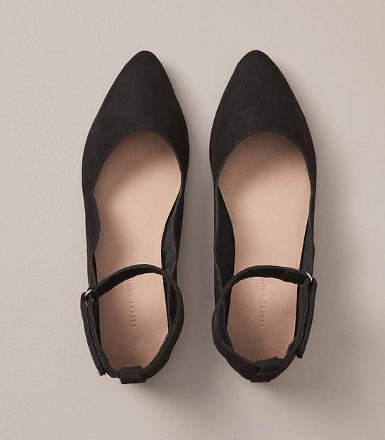 Senior Kids Curved Edge Ballet Flats