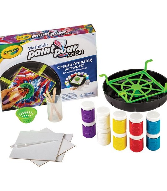 Crayola Washable Paint & Pour Art Set