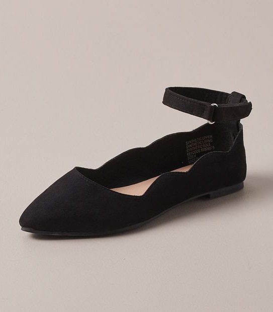 Senior Kids Curved Edge Ballet Flats