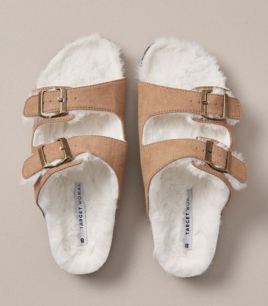 Womens Anne Two Band Hybrid Scuff Slippers