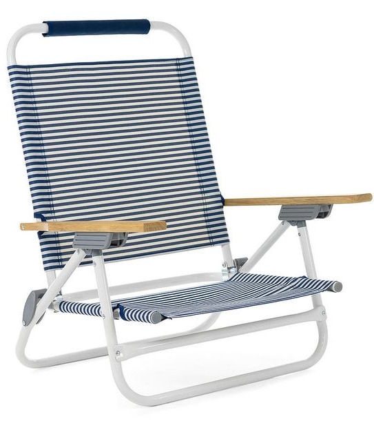 Deluxe Nautical Stripe Beach Chair