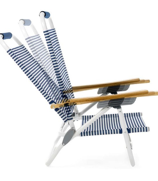 Deluxe Nautical Stripe Beach Chair