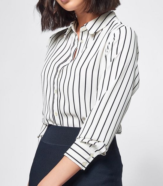 Preview Striped Long Sleeve Relaxed Shirt