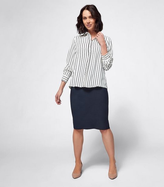 Preview Striped Long Sleeve Relaxed Shirt