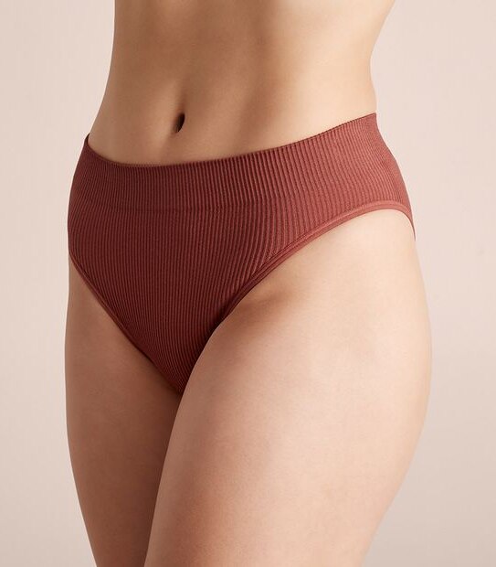 Lily Loves Ribbed Seamfree Hi-Waisted Bikini Briefs; Style: LHB02077