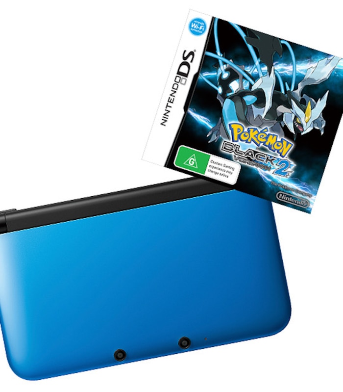 Nintendo 3ds Xl Blue Console Pokemon Black Version 2 Ds Game Bundle Target Australia