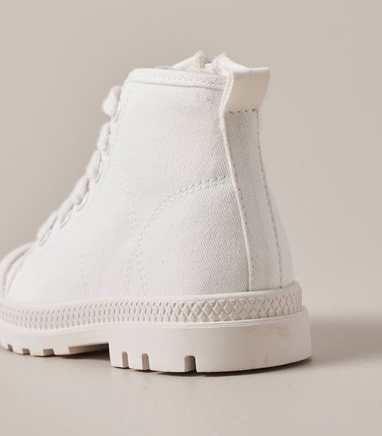 Girls High Top Canvas Sneakers