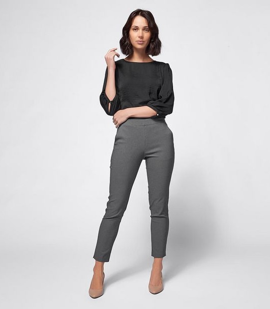 Preview Textured Ankle Length Skinny Pants