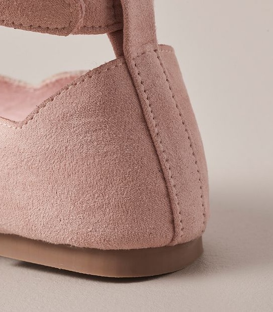 Senior Kids Curved Edge Ballet Flats