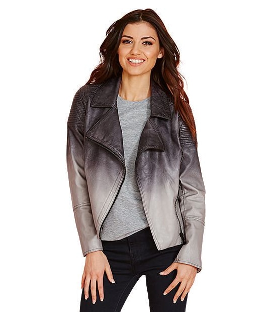 Dannii Minogue Petites Faux Leather Biker Jacket