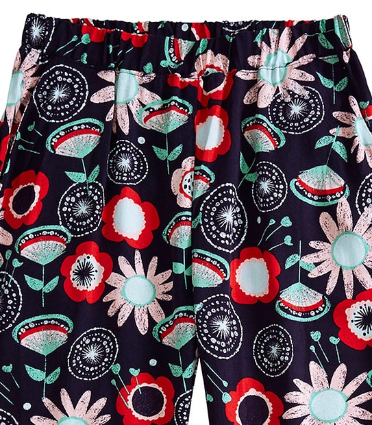 Girls' Floral Print Harem Pants
