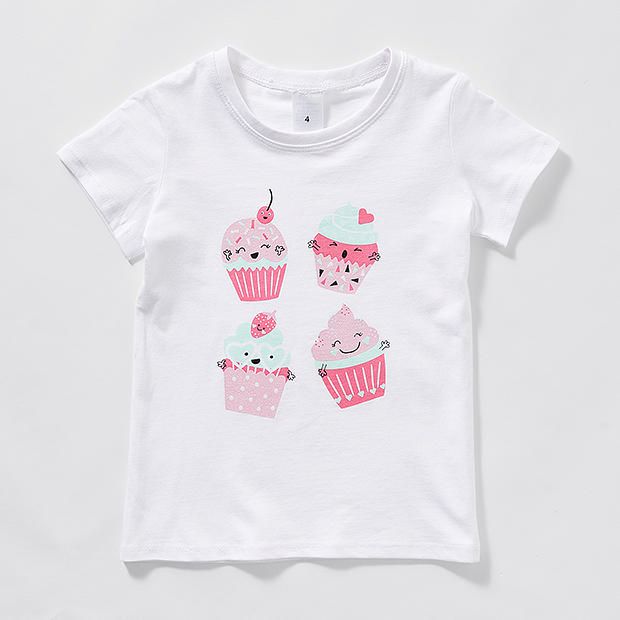 Short Sleeve Cupcake Print T-Shirt Short Sleeve Cupcake Print T-Shirt