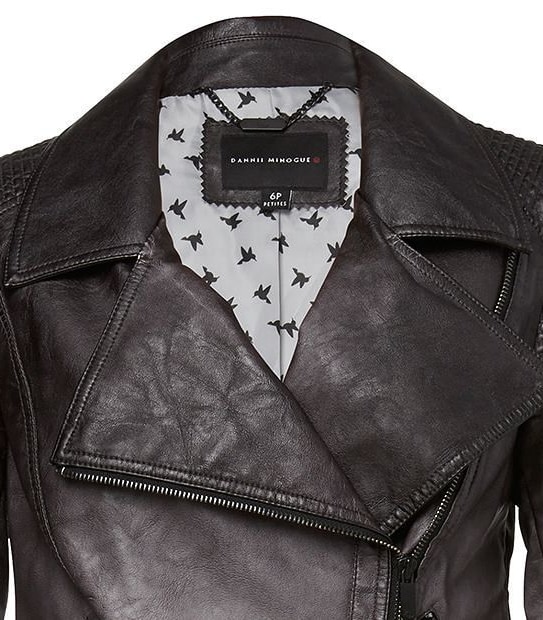 Dannii Minogue Petites Faux Leather Biker Jacket