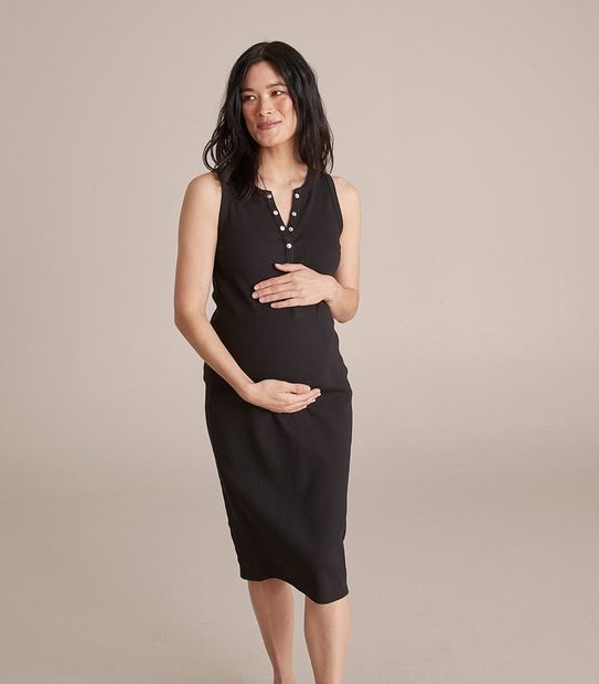 Maternity Henley Bodycon Dress
