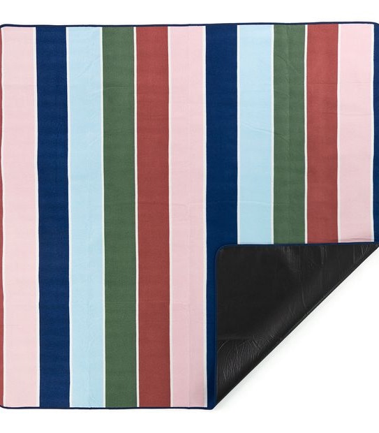 1.7M Fleece Picnic Rug - Colour Stripe