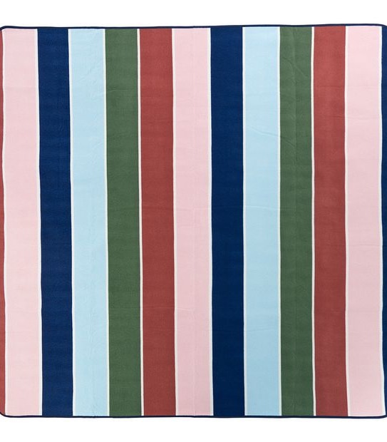 1.7M Fleece Picnic Rug - Colour Stripe