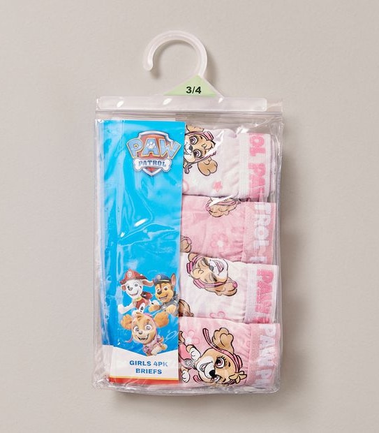 4 Pack Paw Patrol Briefs